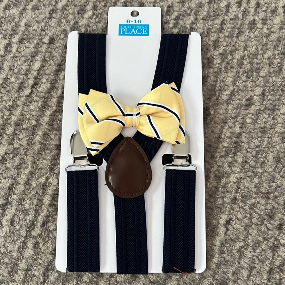 Children’s Place suspenders and bow tie NWT - Picture 1 of 3